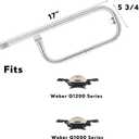 Uniflasy 60040 17 Inch Grill Burner Tube for Weber Q1200 Q1000 Q100 Q120 304 Stainless Steel Baby Q 386001 386002 516002, 516001, 50060001, 51060001 Gas Grills, for Weber Q Grill Parts 69957/41657
