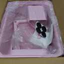 RIZZARI Cat Litter Box: Pink Stainless Steel Odor Control Pan - Easy Clean Non-Porous - 11.6" High Sides Anti-Scatter - Open Top for Fast Scooping - with Scoop - Apartment Bathroom/Laundry Room