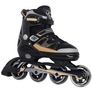 MammyGol Adult Inline Skates for Men Women, Blades Roller with Carbon Steel Bearings, TPR Brake, 3D Mesh, EVA Lining, PVC Upper | Adjustable Size Better Fit for Beginner Skating Enthusiasts Khaki