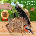 Metal Bird Feeder for Outdoor Hanging, 7.4LB Large Capacity, Garden Decoration - Attracts Wild Birds, Durable Outdoor Bird Feeding Station for Garden Yard Outside Backyard (Extra Large Gold)