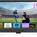 19 Inch LED Widescreen TV with Digital ATSC Tuners HDMI/VGA/RCA/USB, 19 Inch Flat Screen TV w/Built in Dual Speakers for Kitchen and RV Camper(No Smart Telesivion)