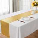 Gold Table Runner - Pack of 10 Sequin Table Runners 12 x 108 Inches Long for Wedding Parties Birthday Meeting Events Decorations