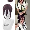 Anime Reze Wig Bomb devil manga color brown purple blend synthetic fiber wig with wig Cap