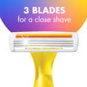 BIC Soleil 3 Colors Women's Disposable 3-Blade Razors, With Aloe Vera and Vitamin E Strip, 14-Pack