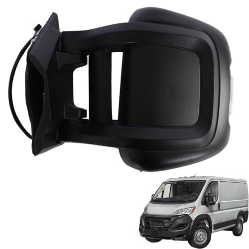 Marretoo Letf Driver Side Mirror Long Arm replacement for 2014-2025 RAM Promaster 1500 2500 3500 New Six Work Van Accessories 8+2 pins Heated Turn Signals Light Power Glass 7SV33JXWAA CH1320547