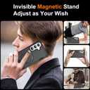 Compatible with Samsung Galaxy S26 Case Invisible Magnetic Kickstand [Compatible with Mag-Safe][10 FT Military Drop Protection] Hard Back Soft Edge 6.3 Inch, Black