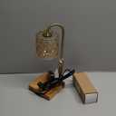 Hong-in Candle Warmer Lamp with Timer -Dimmable Adjustable Height Wax Melt Warmer for Jar Candles,Vintage Home Decor with Elegant Amber Glass,Birthday Gifts for Women, Mom, Friend, Sister