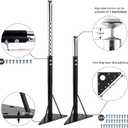 KAZAKA Adjustable Table Legs, 20-30 inch for Activity & Office Tables - Set of 4 (Black)