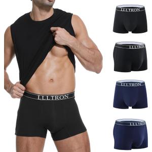 Men's Incontinence Underwear Washable 150ml Absorbent Leak Proof Underwear for Men Bladder Leak with Reusable Men's Urinary Incontinence Boxer Briefs 4pack (XX-Large, 2black+2blue)