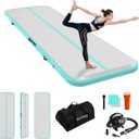 VIYAU Air Tumbling Mat Tumble 16ftInflatable Gymnastics Air Mat for Gymnastics Training/Home Use/Yoga/Water Gymnastics With Pump
