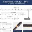 ENJOYBASICS 2 Pack Adjustable Spring Tension Curtain Rods 32 to 66 Inches, Stainless Steel Bronze Shower Rod No Drilling for Window, Bathroom, Closet, Room Divider, 7/8" Diameter