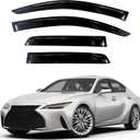 KPY Rain Guards Fit for 2021-2025 Lexus IS300 IS350 IS500, Out-Channel Window Visors Vent Wind Deflectors 4PC, Car Accessories for 21-25 Lexus is Series