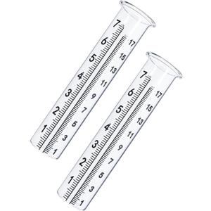 7" Capacity Rain Gauge Glass Replacement Tube with Lid Design for Yard Garden Outdoor Home (2)