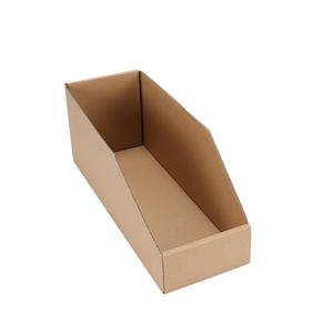 EXYGLO Cardboard Storage Bins 29 Pack, 12x4x4.5 Inch Cardboard Boxes, Corrugated Organizer Bins for Pantry, Shelves, Garage, Office, Shop, Brown