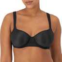 Bali Womens One Smooth U Ultra Light Minimizer Underwire Bra Df3490 (42C, Black)