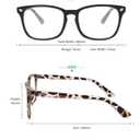 livho High Tech Blue Light Glasses - Advanced 99% Blue Light Blocking Computer Glasses - Anti Eyestrain & UV Glare Protection (*B2 Matte Black+leopard)