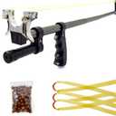 Piaoyu Telescopic Slingshot, with High-Power Rubber Band and 100g Mud Pill, Stainless Steel Outdoor Hunting Catapult Equipment