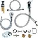 Salon Shampoo Bowl Faucet Vacuum Breaker Kit Spa Beauty Salon Shampoo Bowl Sink Hair Salon Bath Accessories Bathroom Hot Cold Faucet Spray Hose Replacement Set for Backwash Barber Chair