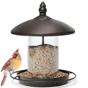 Youvip Metal Roof Bird Feeder - Chew Proof for Outdoor Hanging Wild Bird Seeds, Bronze