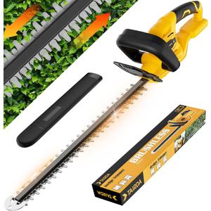 Hedge Trimmer Compatible for Dewalt 20V Battery (NO Battery), Cordless Electric Hedge Trimmer with 1600RPM Brushless Motor, 22'' Dual-Action Blade with 3/5'' Cutting Capacity (Bare Tool)