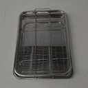 2-Pair Set Air Fryer Basket for Oven 15.7"x11.8", Large Air Fryer Basket and Tray Stainless Steel Oven Air Fryer Pan Rack for Cooking Baking and Broiling