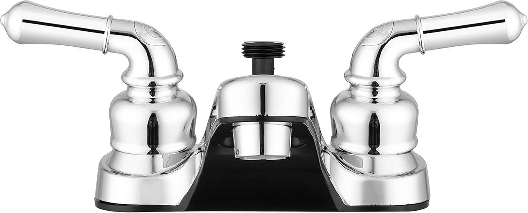 Dura Faucet DF-PL720C-CP RV Bathroom Faucet with Classical Handles and Shower Hose Diverter (Chrome)