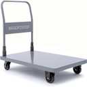 Bhaerynden Folding Platform Hand Truck, 660 lb Push Cart Dolly with Quiet Wheels, 35.0 x 21.7 in, Graphite Grey