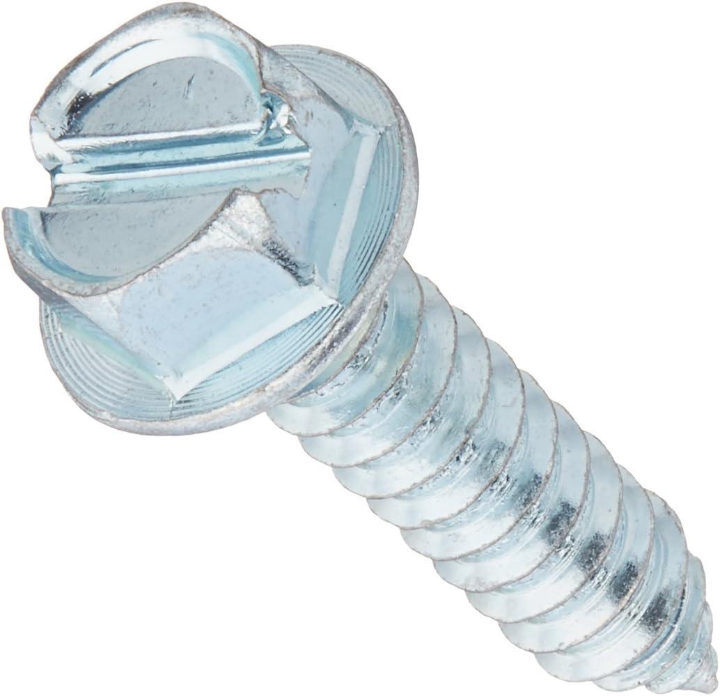 The Hillman Group 41040 Hex Washer Head Slotted Sheet Metal Screw, 14-Inch x 1-Inch, 25-Pack, zinc