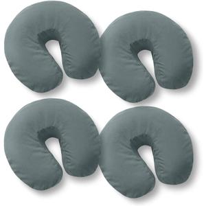 Face Cradle Covers for Massage Table (Pack of 4), 100% Cotton Flannel Massage Face Cradle Cover (Grey)