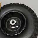 Taifa 1 PC 13 Inch Rubber Solid Flat Free Replacement Tires and Wheels 4.00-6 with 5/8'' Axle Bore Hole, Air Less Wheel for Wheelbarrow/Wagon/Hand Truck/Trolley/Garden Scooter etc.