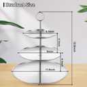 YOUNTHYE 2PCS Silver Cupcake Stand 3 Tiered Dessert Stand Stainless Steel Cupcake Display Stand Party Serving Trays Silver Cake Holder for Holiday Dessert Table Decorations Birthday Wedding