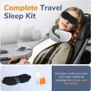 SYNNA Travel Neck Pillow for Airplane & Car, 360 Head and Chin Support, Ergonomic Memory Foam with Silky-Smooth Breathable Washable Cover for Flights, Road Trips & Office Naps