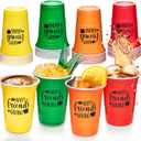 2 x Nefelibata 24 Pack 15OZ Thanksgiving Party Plastic Cups Friendsgiving Disposable Tableware Friends Gathering Party Supplies Thanksgiving Dinner Wedding Birthday Favors Give Thanks Drinking Cups