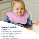 Tiny Twinkle Roundabout Drool Bibs 3 Pack - 360 Rotating Water Resistant and Absorbent Teething Baby Bibs