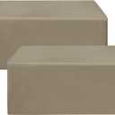 HolidayIdeas 2 Pack Fitted Tableclothes - 48 x 24 Inch - Taupe Rectangle Tablecloths for 4 Foot Tables, Polyester Fabric Table Covers for Parties, Holiday Dinner, Wedding, Trade Show