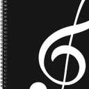 MAXCURY Blank Sheet Music Composition Manuscript Staff Paper Art Music Notebook Black 100 Pages 26x19cm (Black Music)
