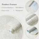 Ismoon Floral Peel and Stick Wallpaper Vintage Beige Contact Paper Boho Watercolor Damask Wall Paper Textured Removable Self Adhesive Vinyl Wallpaper for Cabinet Bedroom Wall Decor, 17.3 in X 6.5 ft