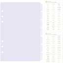 DY.2ten Clear Dividers for 6 Ring Binder, 7-Tab Sturdy Plastic Dividers, A5 Index Divider, 6 Hole Binder Dividers, Insertable Notebook Planner Tab Dividers for Binders