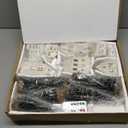 Christmas Village Set - 7 White Ceramic Houses with Remote LED Tea Lights and 7 Snow Trees, Farmhouse Christmas Decorations Indoor for Tabletop Fireplace Mantel Shelf Decor