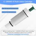 C-100500-K Flush Valve Cartridge Assembly, for 500, 501, 501A, 501B, 503, 504 Series Tank System, Compatible with M-101526-F3, M-101526-F4 Pressure Assist Tank