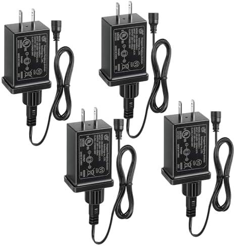 4 Pack 29V 13W Class 2 Power Supply with 9.8Ft Extension Cord, LED Light Plug for Christmas Tree Lighting, Waterproof IP44 LED Light Adapter for Christmas, Holiday String Lighting Outdoor