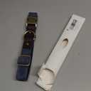 Didog Soft PU Leather Dog Collar for Large Dogs,Classic Adjustable Wide Dog Collars with Quick Release Metal Buckle,Easy Clean and Comfortable with Nylon Lining,Blue,XL Neck 20-27", Width 1.2"