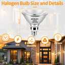 Par38 Outdoor Flood Light Bulb,4 Pack Halogen Flood Light Bulbs, 80W Dimmable Flood Light Bulbs with E26 Base, 2800K Warm White Floodlight Bulbs Outdoor and Indoor