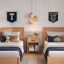 Lacama Toddler Boys Room Decor Name Pennant Flag, Vintage Baby Boy Nursery Wall Art, Name Sign for Toddler Bedroom Playroom Kidsroom,Baby Boy Gifts,Letter T 12x14 in