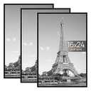 upsimples 16x24 Poster Frame, Easy Slide-In Assembly, Black, 3 Pack