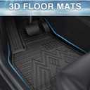 Mixsuper Pathfinder Floor mats-Floor mat for Nissan Pathfinder 2022-2026(7 Passenger),All Weather TPE Rubber Floor Liners Protection for Pathfinder Accessories,3 Row Anti-Slip Car Mats, Black