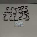 Double Curtain Rod Bracket,6 Pack Metal Curtain Rod Holders for Wall,Sturdy Curtain Rod Brackets for 1 Inch Curtain Rod,Black Wall Mounted Curtain Rod Hooks for Bedroom Living Room Patio