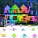 LITSOUL 100FT Permanent Outdoor Lights for House Waterproof, Smart RGB Eave LED Lighting with 16 Million Colors, IP67 Outdoor Strip Lights for Christmas Halloween Holiday Daily Decorations (30m/100ft)