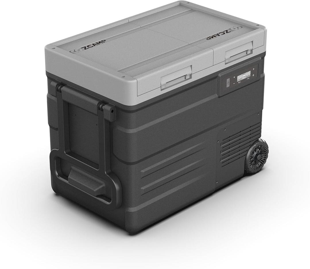 UD45 12V Car Refrigerator,Dual Zone Car Fridge with Wheels,42QT(40.5L) Electric Cooler Portable Freezer,12 Volt Refrigerator -4℉~68℉,12/24V DC 100-240V AC for Camping, Travel, Truck, RV