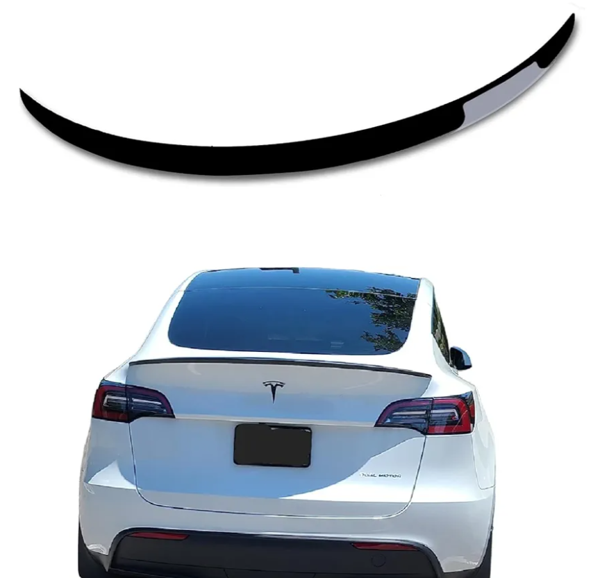 2020-2024 Glossy Black Rear Spoiler Wing fit for Tesla Model Y Trunk Lid Long Range Performance 2021 2022 2023